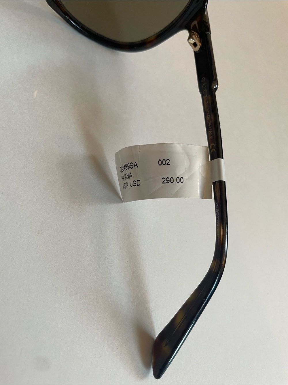 Gucci Oversized Oval Women's Sunglasses Dark Toirtoiseshell - Picture 3 of 6